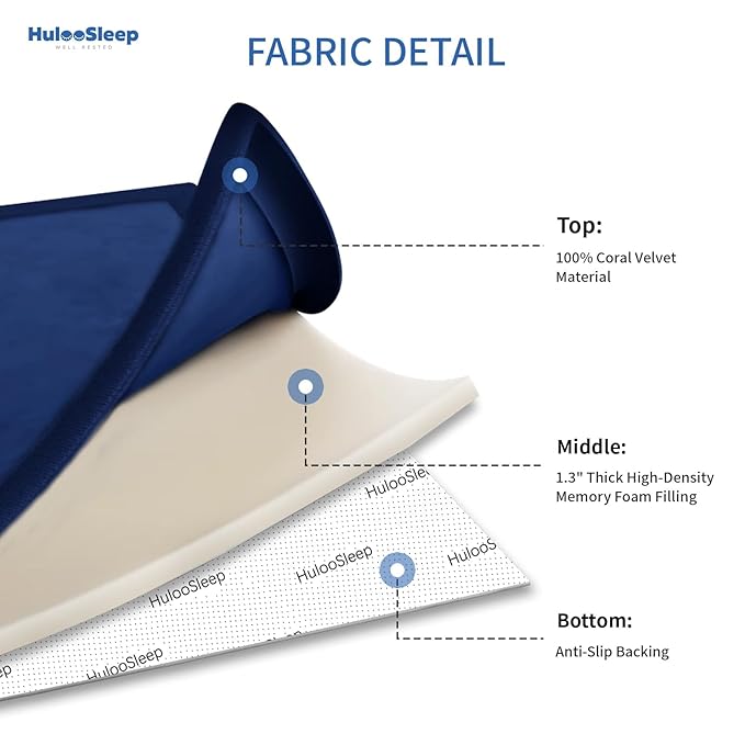 Baby Play Mat for Floor,1.3" Thick Elasti-Foam 74×50 Playpen Mat for Toddlers Infant kids,Water-Repellent Soft Coral Velvet for Tummy Time, Non-Slip Backing for Crawling,Tatami Style(Dark Blue)-CubbioJoy