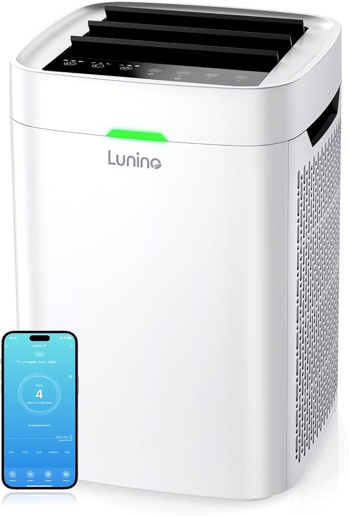 Air Purifiers for Home Large Room Up to 2600 Ft², Double-Sided HEPA Air Purifier with Washable Pre-filter, Fan Mode, Smart WiFi, PM 2.5 Air Quality Monitor, for Pets Hair, Dust, Pollen, Smoke-CubbioJoy
