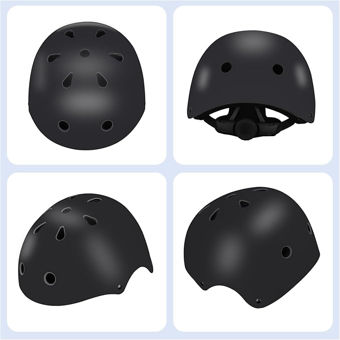 Color Gradient Adjustable Kids' Helmet with Knee & Elbow Pads Set | Multi-Sport Safety Gear for Boys & Girls Ages 5-14 | Skateboarding, Scooters, Roller & Inline Skating, Longboarding-CubbioJoy