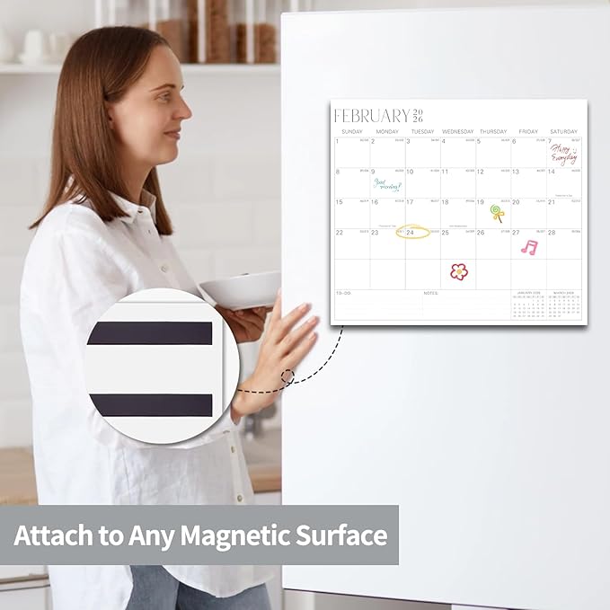 2025-2027 Magnetic Fridge Calendar 21 Monthly Magnetic Calendar for Refrigerator Planner Runs from October 2025 Until June 2027 Easy Organizing Markers Tearable (Simplicity)-CubbioJoy