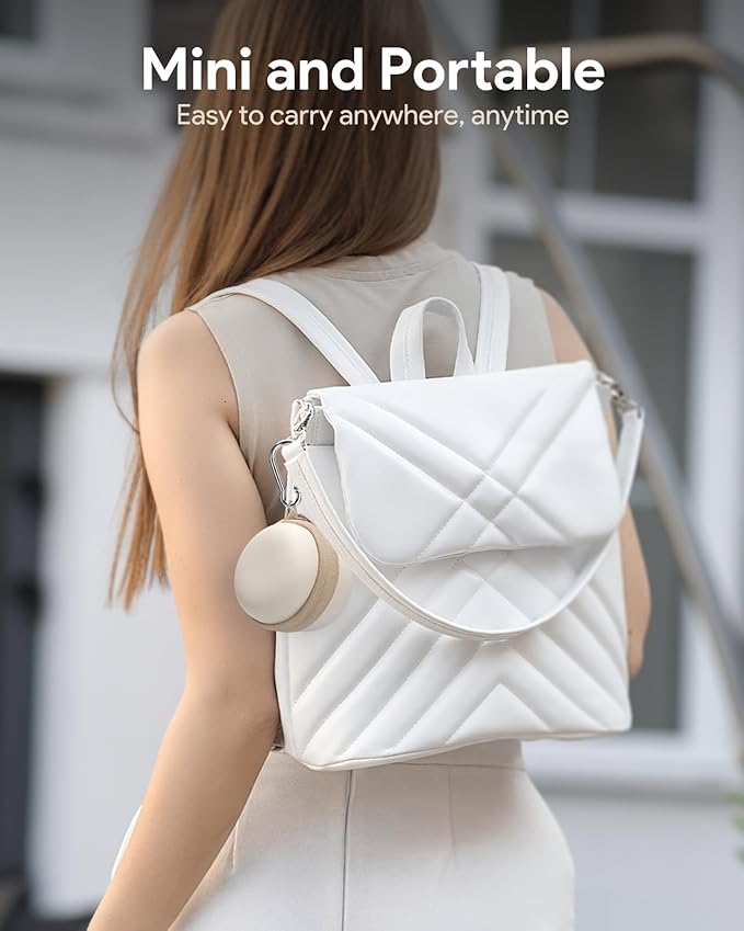 Carrying Case for Babelio White Noise Machine, Mini Sound Machine Protective Compact Traveling Storage Bag, Scratches Shockproof Waterproof (Only Case) (Beige, S)-CubbioJoy