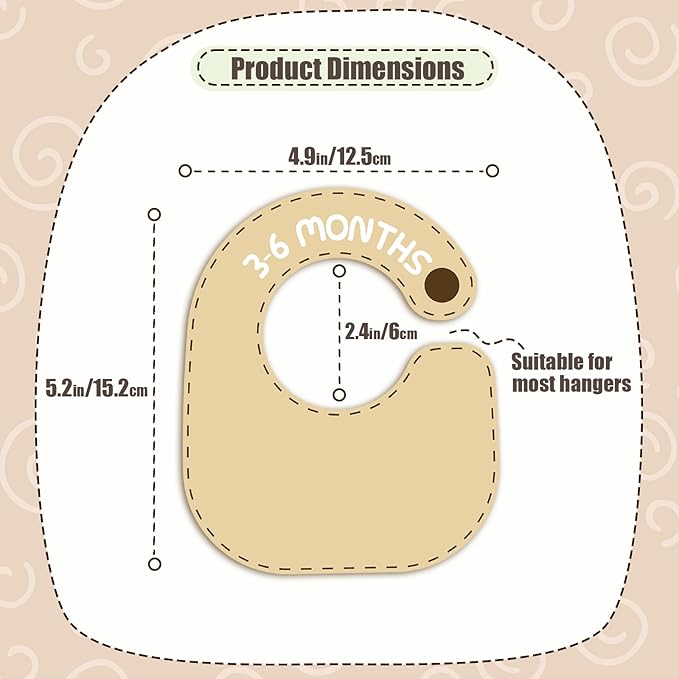 Baby Closet Dividers (Set of 8), Baby Hanger Dividers for Infant to Toddler, Nursery Organization for Clothes, Girl & Boy Closet Organizers-CubbioJoy