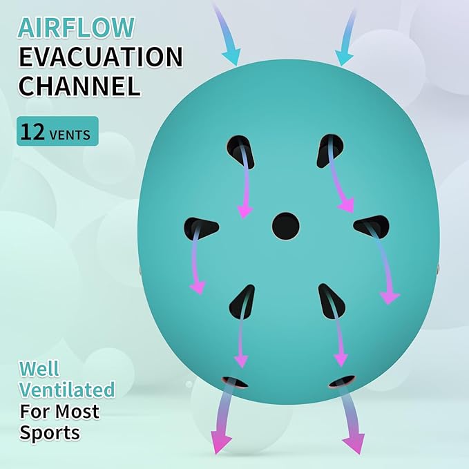 Adjustable Kids Bike Helmet with Knee & Elbow Pads Set, Color Gradient Design for Boys and Girls Aged 3-14+, for Skateboarding, Scooter, Roller & Inline Skating, Longboard-CubbioJoy