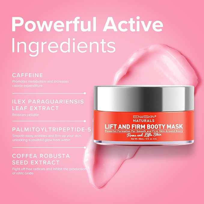 Anti Cellulite Body Firming Cream: Tightening & Lifting Booty Lotion with 3D Thermal Tech for Thighs, Belly, Bum & Women Sagging Skin, Shea Butter & Coconut Oil, 3.4 oz-CubbioJoy