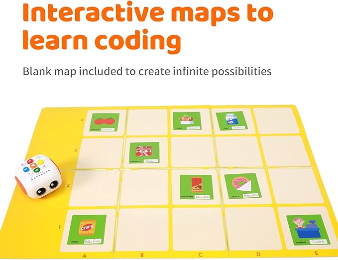 Activity Box, Add-on for Talebot Coding Robot with 6 Double-Sided Interactive Cards with 10 Themes, 98 Stickers, 32 Command Cards, Educational STEM Games for Kids Aged 3-5-CubbioJoy