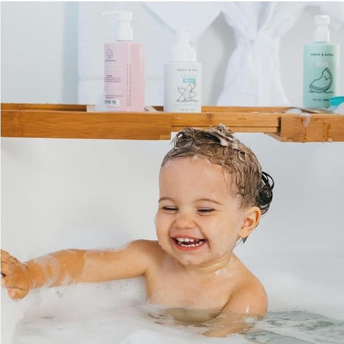 Dabble & Dollop Beachy Bundle, Natural Bubble Bath, Body Wash, Shampoo for Kids, USA-Made, Paraben & Sulfate Free, Vegan, Gluten-Free, Tear-Free, Honeydew Melon, Vanilla & Coconut (Set of 3)-CubbioJoy