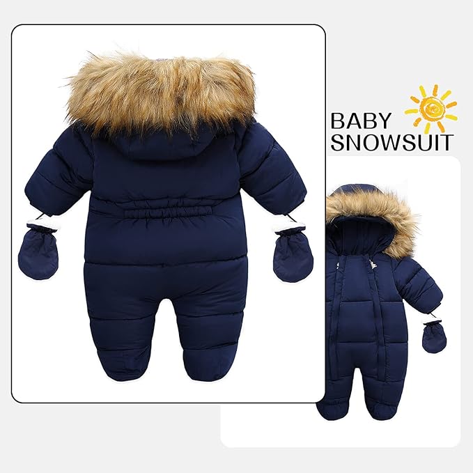 Baby Girl Winter Snowsuit Toddler Jacket Clothes For Boy Infant Jumpsuit Hoodied-CubbioJoy