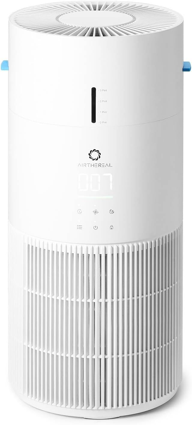 Airthereal 2-in-1 Air Purifier + Humidifier Combo for Large Room up to 1325 ft², 3-Stage Filters, Air Quality Monitor and Quiet Sleep Mode, Evaporative Humidifier with Auto Humidity Monitor, AEH300-CubbioJoy