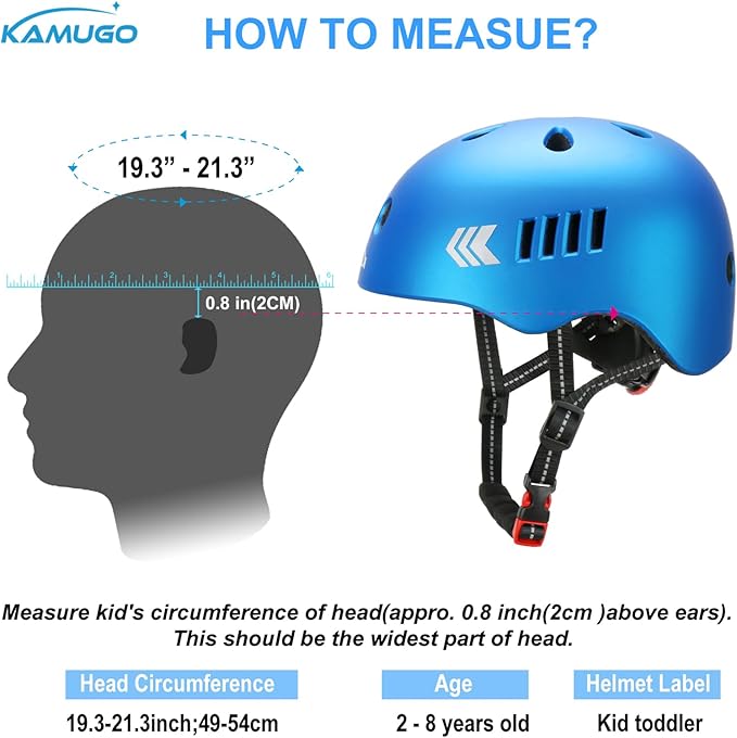 KAMUGO Kids Bike Helmet Set, Toddler Helmet for Ages 2-8 Boys Girls with Sports Protective Gear Set Knee Elbow Wrist Pads for Skateboard Cycling Scooter Rollerblading-CubbioJoy