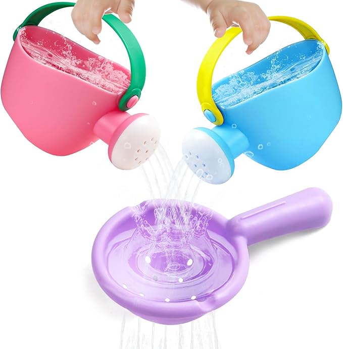 Baby Bath Toys for Kids Ages 1-3 3Pcs Toddler Bath Pool Toys for 1-3 2-4 Water Can Bathtub Pool Water Table Beach Toys Baby Gifts (Small Hand)-CubbioJoy