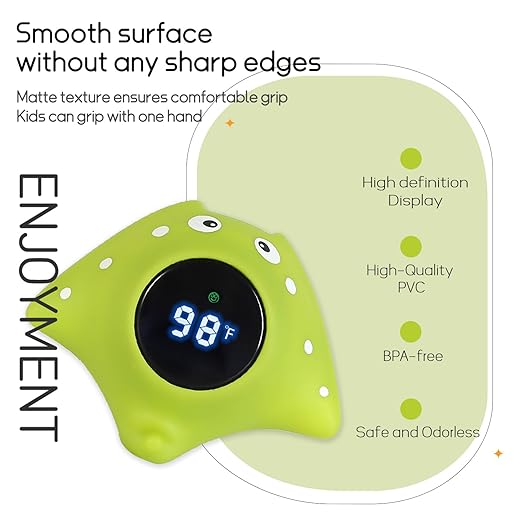 Baby Bath Water Thermometer - Floating Safety Toy for Bathtub With Temperature Warning - Room Thermometer for Infants, Toddlers, Girls, Boys, Newborn Kids-CubbioJoy