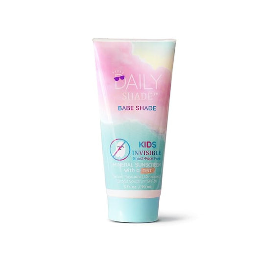 Babe Shade Kid's Tinted Mineral Sunscreen for Face & Body with SPF 30 - Non-Nano Zinc, Reef Safe, Travel Size, Water Resistant & Hypoallergenic Skin Care for All Types of Skin Tone - 90ml-CubbioJoy
