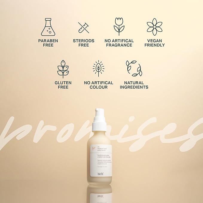 BIRTH SKINCARE Eczema Organic Baby Serum for Newborn and Infant, Redness Relief Moisturizer for Dry skin, Steroid Free 20z 59 ml Baby Ointment Body Serum for itchy Skin Relief, Made In Canada-CubbioJoy