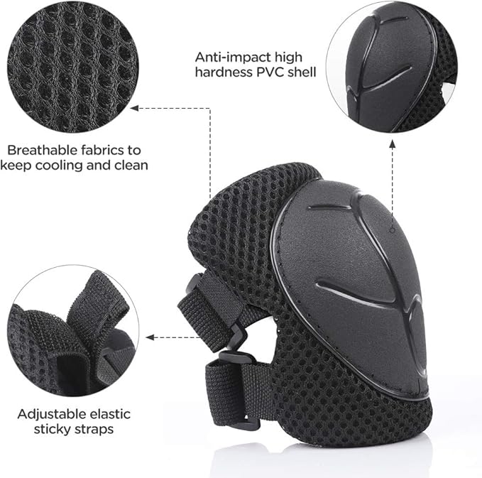 DaCool Kids Bike Helmet Set Skateboard Knee Pads - Kids Helmet Elbow Pads Wrist Guards Adjustable for 3~10yrs Girl Boy Kids Protective Gear Set for Sport Cycling Bike Roller Skating Scooter-CubbioJoy