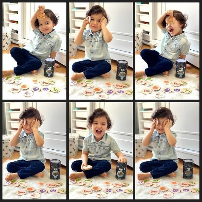 bee smart Wooden Memory Game - Matching Memory Game for Kids 3 and Up, 16Pcs | Educational Toy for Preschool Toddlers Board Games (Dinosaurs)-CubbioJoy