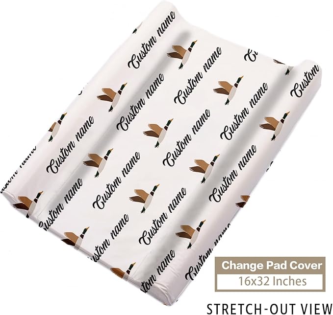 Custom Name Crib Bedding Set - Orange Sika Deer Pattern, Personalized Nursery Bedding 3-Piece Set– Soft Blanket, Fitted Sheet, Changing Pad Cover – for Newborns Girls Nursery Gifts-CubbioJoy