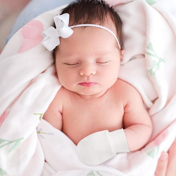 BQUBO 6 Pairs Newborn Baby Boys Girls Mittens 0-6 Months Unisex-Baby Infant Mittens Elastic No Scratch Wrist Gloves-CubbioJoy