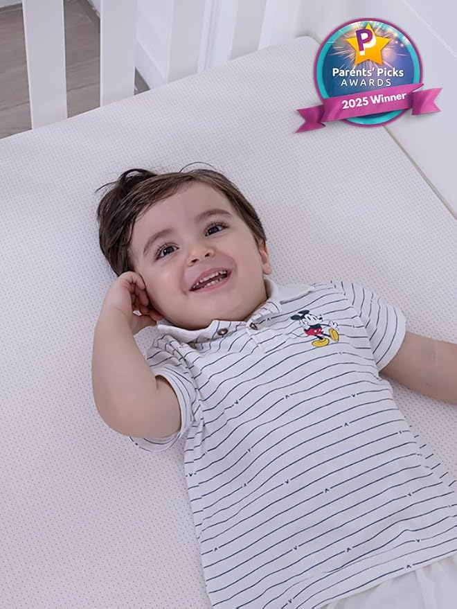 BABELIO Machine Washable Crib Mattress Topper, Soft Breathable Silicone Foam Toddler Mattress Topper Pad with Removable Zipper Cover 52" x 27" x 1"-CubbioJoy