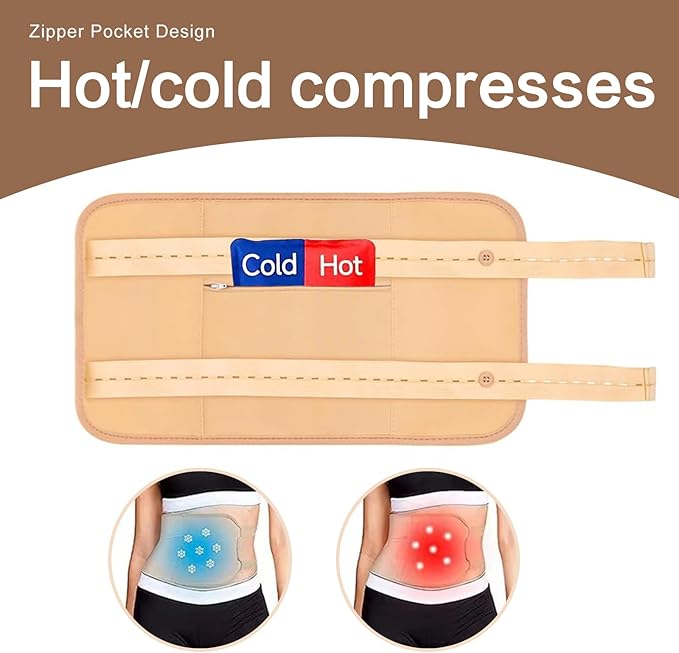 4 Pcs Castor Oil Pack Wrap Organic Cotton for Liver Detox, Stomach, Belly, Neck, Breast & Entire Body, Reusable Pads Kit for Hot/Cold Compress with Adjustable Elastic Strap, Waterproof & Anti Oil Leak-CubbioJoy