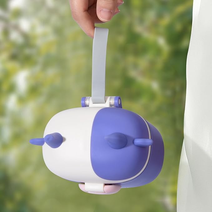 Bebamour Baby Formula Dispenser On The Go, Formula Container to Go, Formula Holder for Travel, Candy Fruit Snack Storage Container with Scoop and Leveller (Purple Cow)-CubbioJoy