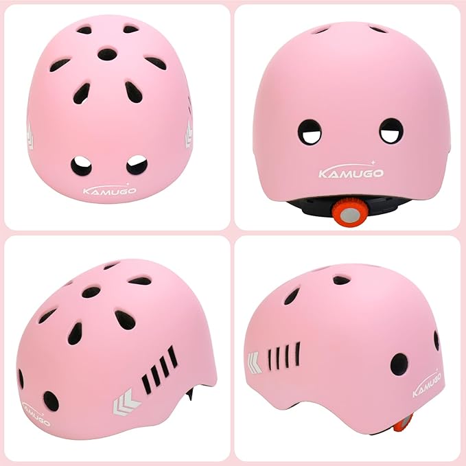 KAMUGO Kids Bike Helmet Set, Toddler Helmet for Ages 2-8 Boys Girls with Sports Protective Gear Set Knee Elbow Wrist Pads for Skateboard Cycling Scooter Rollerblading-CubbioJoy