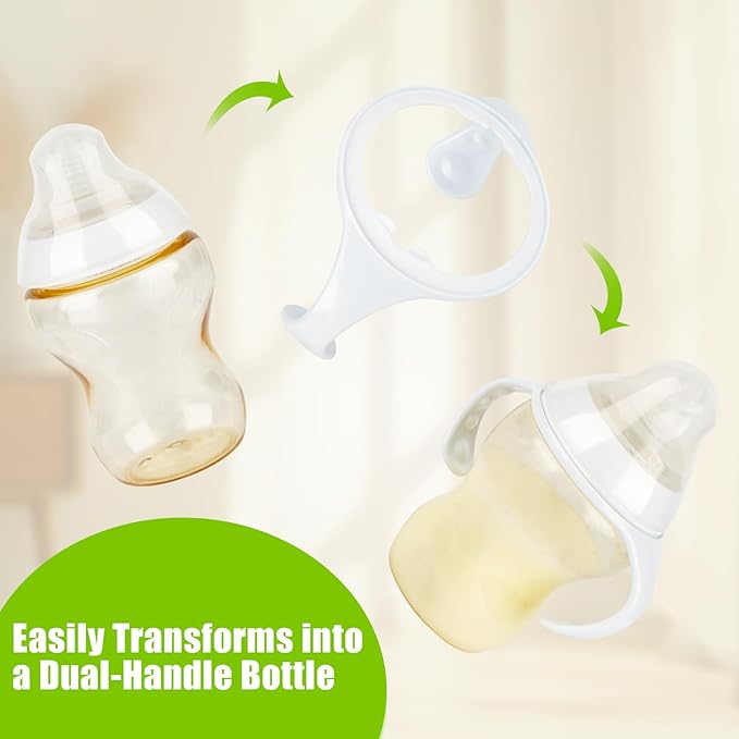 6 Pack Baby Bottle Handles for Tommee Tippee Baby Bottles, Easy Grip Bottle Holder for Newborn-CubbioJoy