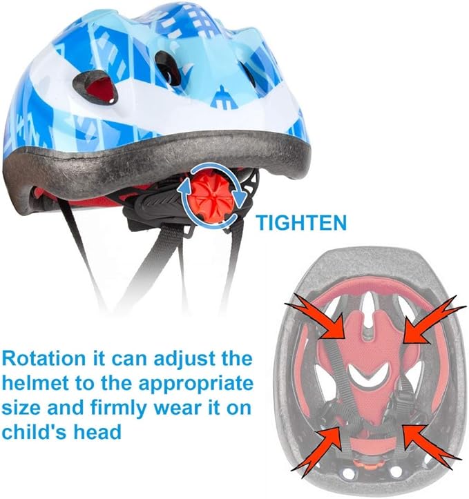 Kid Bicycle Helmets, LX LERMX Kids Bike Helmet Ages 3-5/5-14 Adjustable from Toddler to Youth Size, Durable Kids Bike Helmet with Fun Designs for Boys and Girls-CubbioJoy