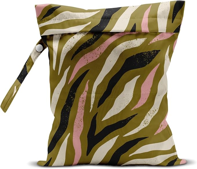 Wet Bag, Wet Dry Bag, Wet Bag for Swimsuit, Travel, Beach, Pool, Diapers, Dirty Yoga Gym Clothes, Makeup Bag, Waterproof Tropical Palm Leaves Decor Jungle Palm Leaf Favors-CubbioJoy