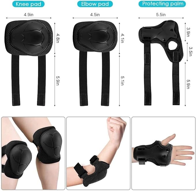 Adjustable Helmet for Ages 3-16 Kids Toddler Boys Girls Youth,Protective Gear with Elbow Knee Wrist Pads for Multi-Sports Skateboarding Bike Riding Scooter Inline skatings Longboard Roller Skate-CubbioJoy