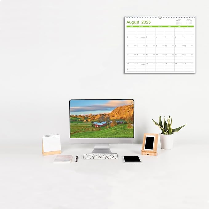 Calendar 2025-2026: Large Monthly Wall Calendar for Planning & Organizing, 17 Months Hanging Calendar from August 2025 to December 2026, Size 14.5” x 11.5”-CubbioJoy