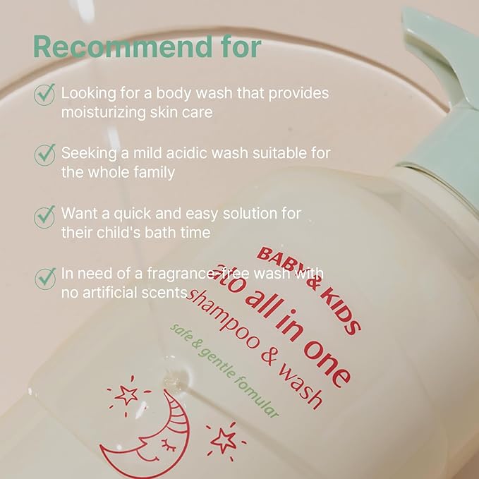 AVCA Baby & Kids All-in-One Shampoo & Wash for Sensitive Skin and Gentle Cleansing 500ml/16.90fl. oz.-CubbioJoy