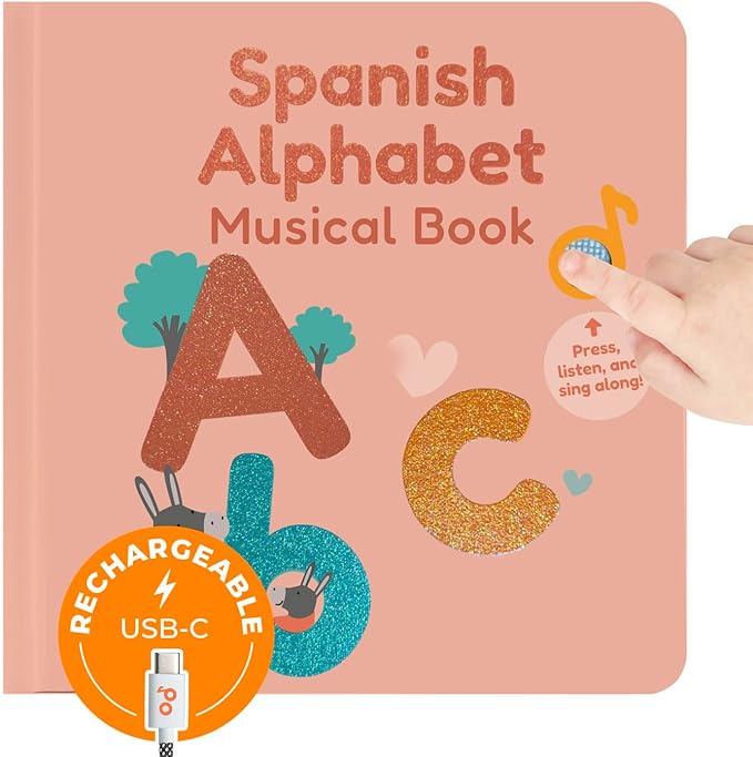 Cali's Books Spanish Nursery Rhymes Sound Book for Babies and Toddlers 1-3 | Baby Books with Spanish Songs for Kids | Libros en Español par Bebes (Spanish ABC)-CubbioJoy
