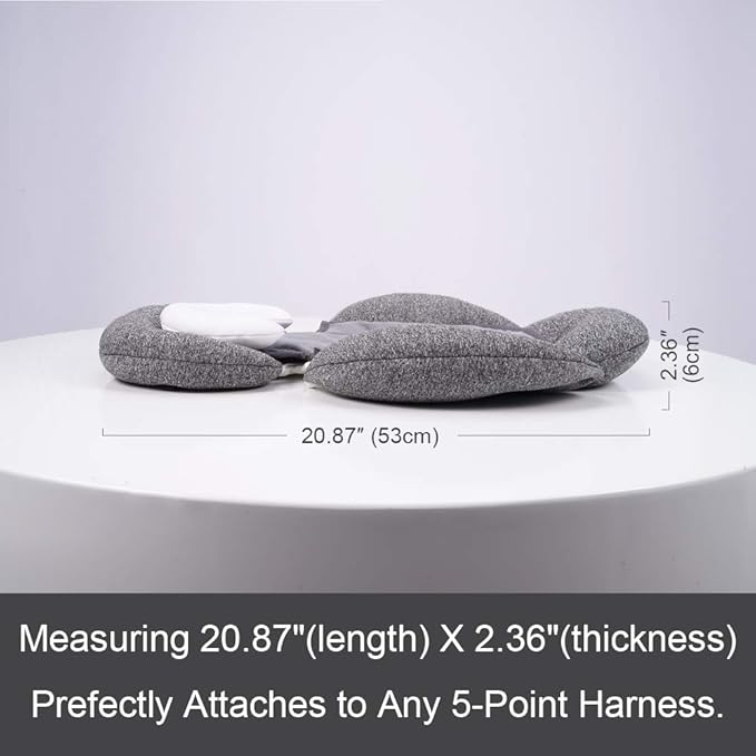 COOLBEBE New 2-in-1 Babybody Cushion for Baby Newborn Infants - Extra Soft Stroller Cushion Pads Car Seat Insert, Perfect for Carseats, Strollers, Swings, Grey-CubbioJoy