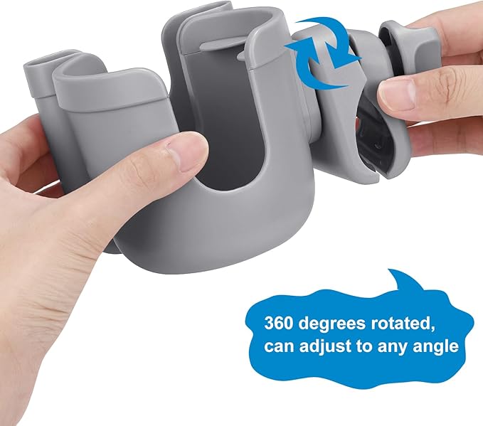 Accmor Stroller Cup Holder with Phone Holder, Bike Cup Holder, Universal Cup Holder for Uppababy Nuna Doona Strollers, 2-in-1 Cup Phone Holder for Stroller, Bike, Wheelchair, Walker, Scooter-CubbioJoy