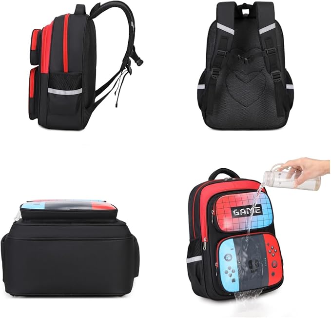 Boys Backpack 3d Cartoon GameBag for Children Teens School Backpacks for Waterproof Kids Backpack 17″Travel Backpacks (GAME)-CubbioJoy