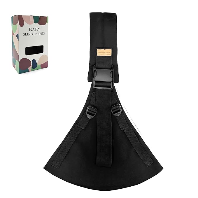 Baby Sling Carrier 2025 Baby Carrier Newborn to Toddler Sling Lightweight Baby Carrier Sling with Adjustable Straps Toddler Carrier Baby Wrap Sling for 10-30 lbs(Black)-CubbioJoy