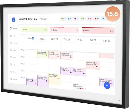 15.6 Inch Digital Calendar, Wall Electronic Desk Calendar, Full HD 1920 * 1080P IPS Touchscreen Interactive Display for Family Meal Planner Support - Streamline Household Organization-CubbioJoy