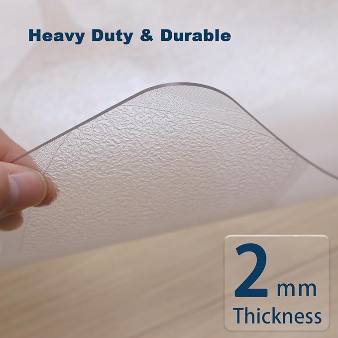 Clear Pebble Patterned Refrigerator Mat, 2mm PVC Anti-Slip Floor Protector, Scratch & Moisture Resistant, Floor Protection for Under Refrigerator (36x36 inch)-CubbioJoy