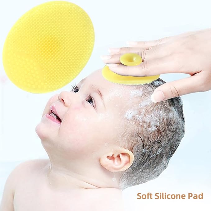 Baby Hair Brush and Comb Set (4-Piece) for Newborn - Wooden Baby Hairbrush Set，A Beechwood Brush, Baby Airbag Brush, Beech Handle Brush, and Prevent Cradle Cap Silicone Brush - Ideal Registry Gift-CubbioJoy