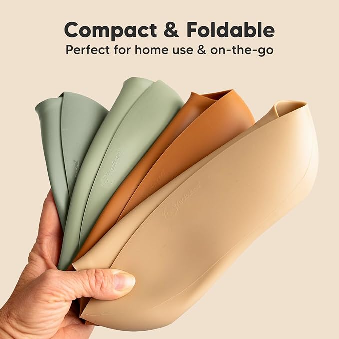 KeaBabies 2-Pack Silicone Baby Bibs for Eating - Sturdy Food-Grade Silicone Bibs for Babies Girl, Boy, Large Food Catcher, Clean & Put On Easily, Waterproof Toddler Feeding Essentials (Sage)-CubbioJoy