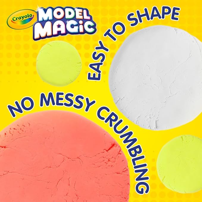 Crayola Model Magic (30pk), Bulk Modeling Clay Alternative, Air Dry, Kids Arts & Crafts, Classroom Supplies for Teachers, 15 Colors, 1oz-CubbioJoy