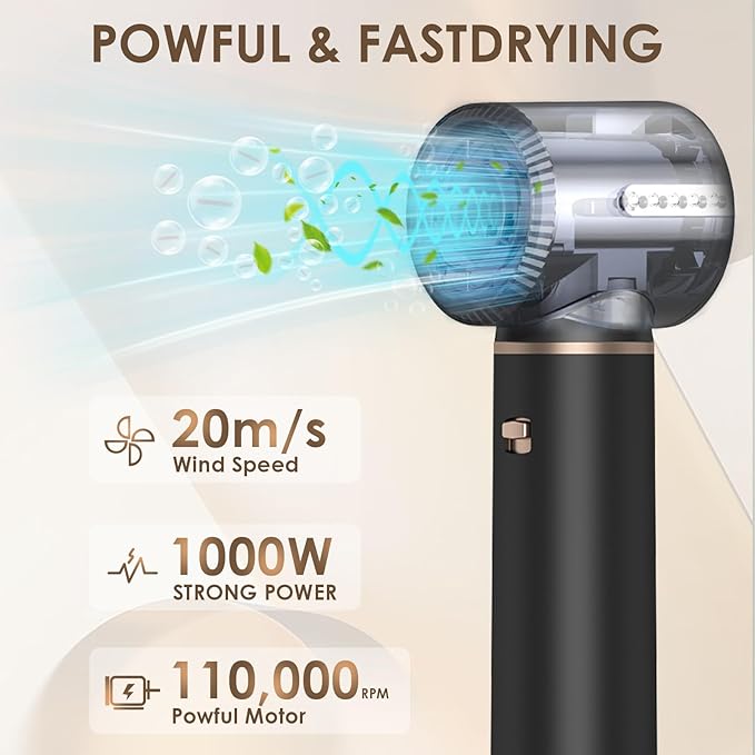 Blow Dryer Brush 5 in 1, Multi Ionic Hair Dryer Brush Set, Auto Air Wrap Hair Styler with 3 Temperature, Powerful Hair Styling Tools Set for Fast Drying, Curling, Straightening & Smoothing-CubbioJoy