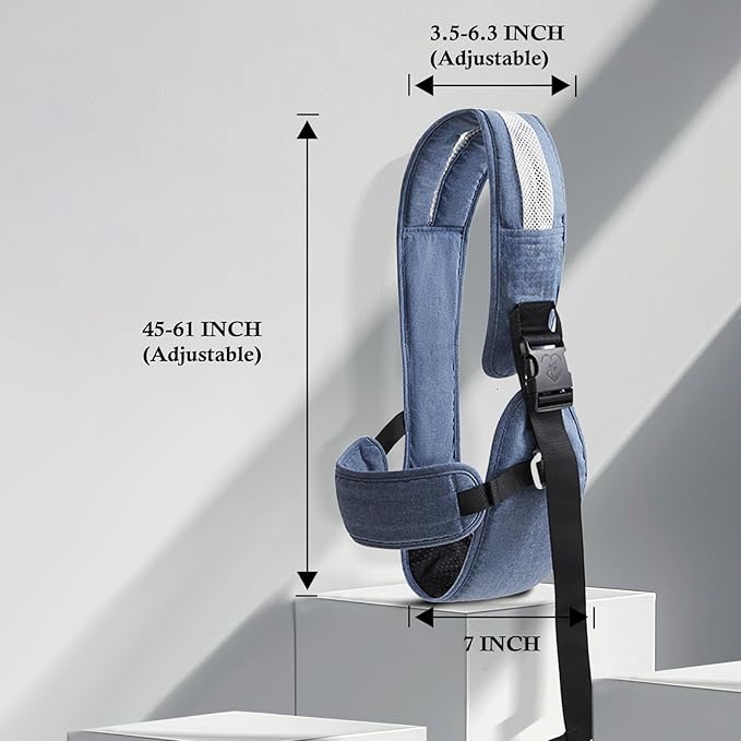 Baby Carrier Newborn to Toddler-Adjustable Baby Sling Carrier,Toddler Carrier for 25-60lbs,Comfortable Toddler Sling for Hands-Free Carrying (Blue)-CubbioJoy