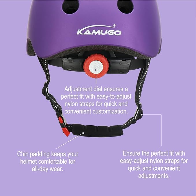 KAMUGO Kids Bike Helmet Set, Toddler Helmet for Ages 2-8 Boys Girls with Sports Protective Gear Set Knee Elbow Wrist Pads for Skateboard Cycling Scooter Rollerblading-CubbioJoy