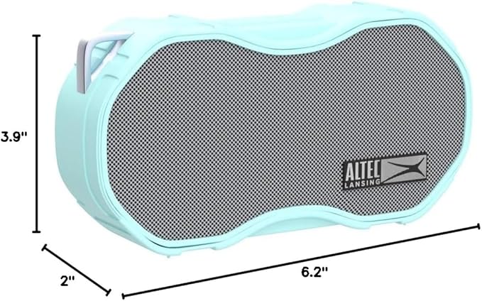 Altec Lansing Baby Boom XL - Waterproof Bluetooth Speaker, Wireless & Portable Speaker for Travel & Outdoor Use, Deep Bass & Loud Sound, 1 Pack, Mint-CubbioJoy
