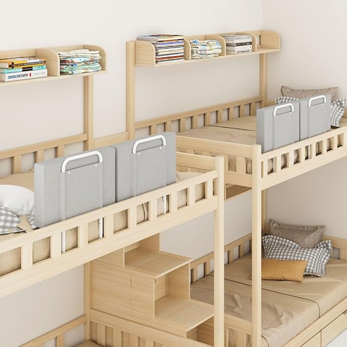 Bed Rail Bumpers for Toddlers, for Elderly Adults Safety, Bed Side Guard Rails for Kids, Twin，Queen & King Full Size Beds（Gray, 2 Packs）-CubbioJoy