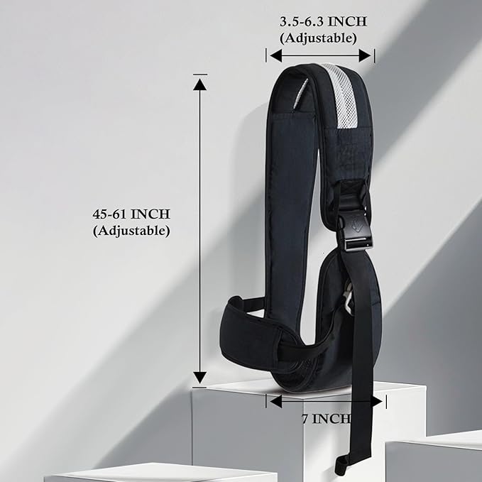 Baby Carrier Newborn to Toddler - Adjustable Sling Carrier for 25-60lbs, Comfortable Hands-Free Carrying (Black)-CubbioJoy