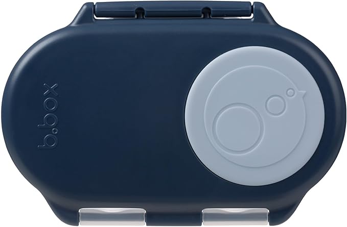 b.box Snack Containers for Kids, Toddler Snack Box Container, Reusable Small Bento Box for Lunch, School & Travel, Leak Proof, BPA free, Dishwasher Safe, Ages 4 months+ (Midnight, 12oz)-CubbioJoy