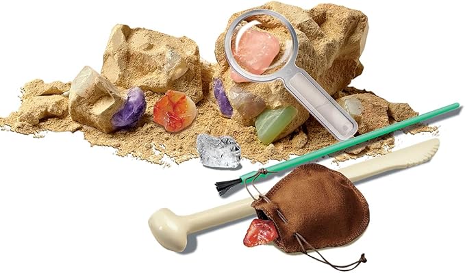 4M - STEAM Earth Science - Educational Science Kits for Kids Ages 5+ with 5 Experiments: Volcano Eruption, Excavate Crystals, Crystal Growing, & More - Hands-On Geology STEM Learning Science for Kids-CubbioJoy