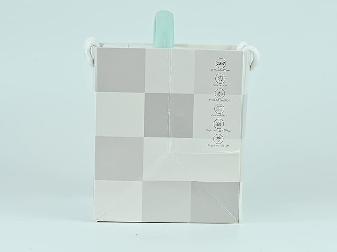 Divoom Ditoo Pixel Art Gaming Portable Bluetooth Speaker with App Controlled 16X16 LED Front Panel, Also a Smart Alarm (White)-CubbioJoy